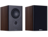 Mission LX-3 MK II Bookshelf Speakers in Walnut, pair, without and with grille