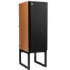 ATC SCM50PSL Passive Speakers in Cherry.  Individual speaker shown on an angle and without grille