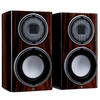 Monitor Audio Platinum 100 3G Bookshelf Speakers, pair shown in Piano Ebony