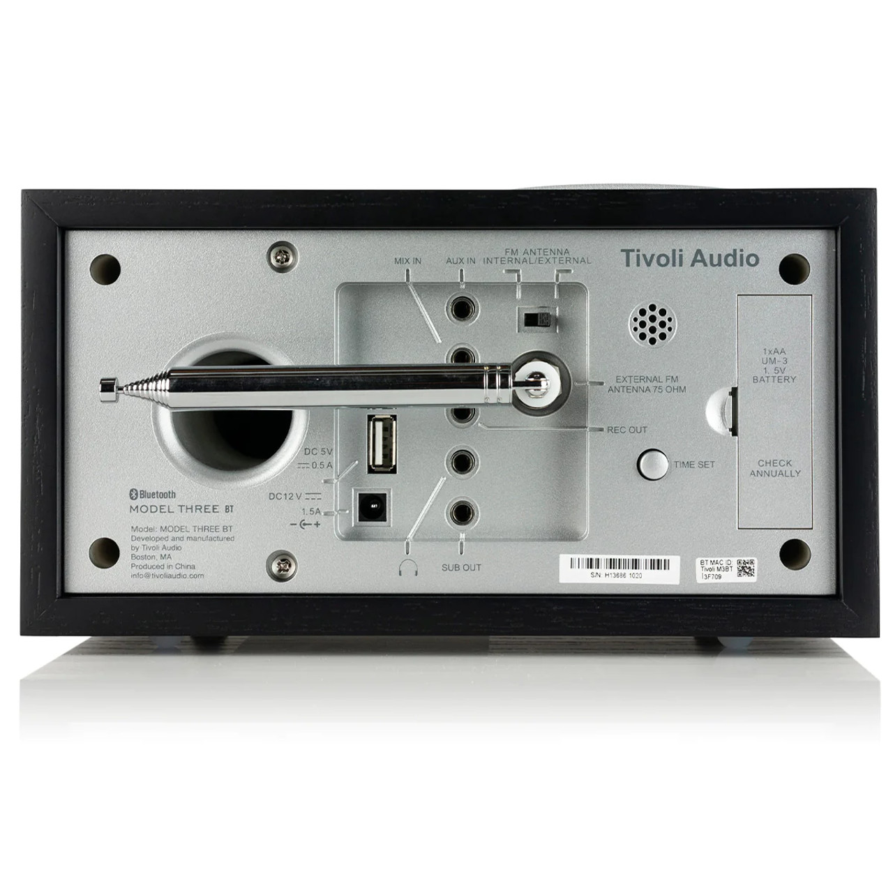 Tivoli Audio Model Three BT in Black & Black - Stereophonic