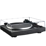 Dual CS-529 BT Automatic Turntable in Blackwood with lid on