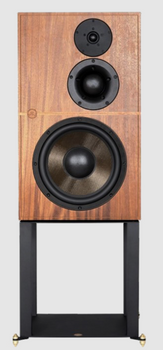 Revival Audio ATALANTE 5 Speakers in Walnut, front on stand

