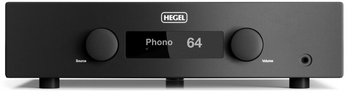 Hegel H190 Integrated Amplifier in Black, front of unit

