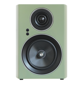 Jamo C707 PA Active Bookshelf Speaker in Khaki Green, front