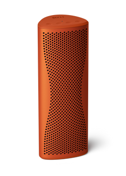 KEF Muo Portable Bluetooth Speaker in Orange Moon, Vertical view