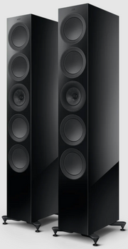 KEF R11 Meta Floorstanding Speakers in Gloss Black (Pair), no grille