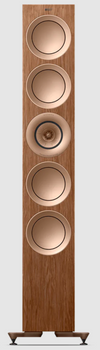  KEF R11 Meta Floorstanding Speakers in Walnut, individual speaker, front