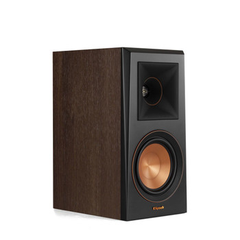Klipsch RP-500M II Bookshelf Speakers.  Individual speaker shown, in walnut without grille Klipsch RP-500M II Bookshelf Speakers.  Individual speaker shown, in walnut without grille