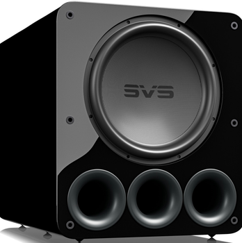 SVS PB-5000 R|Evolution Ported Box Subwoofer also available in Gloss Black, angled no grille