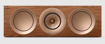 KEF R6 Meta Centre Channel Speaker in Walnut. Front