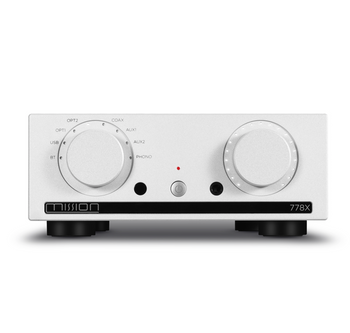 Mission 778X Integrated Amplifier in Silver, front