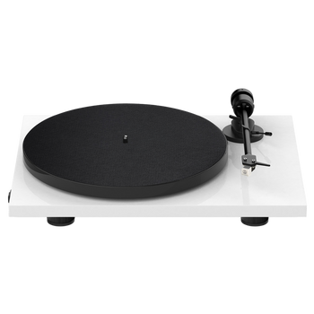 ProJect E1 Phono Turntable with Audio Technica's AT3600L cartridge in White, front