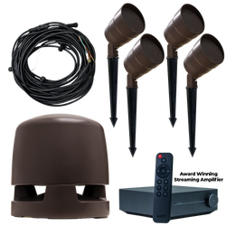 WiiM Amp Powered Outdoor Garden 4.1 Volt Ohm Speaker System