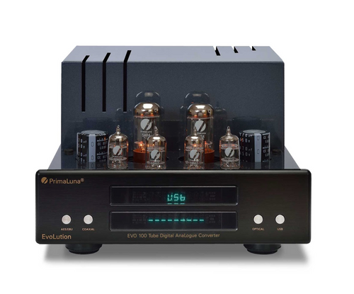 PrimaLuna EVO 100 Tube Digital Analog Converter in Black, no cover

