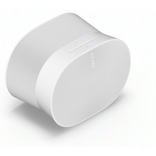 Sonos Era 300 Speaker in White, images is angled and shows controls 