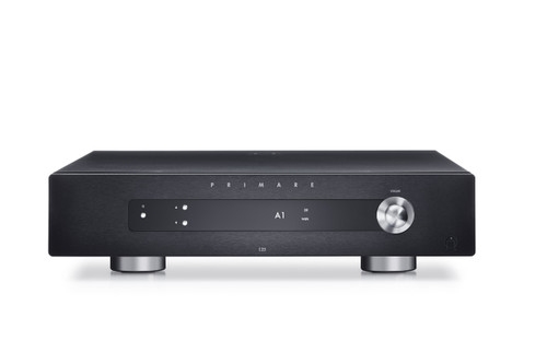  Primare I25 Integrated Amplifier in black, front view