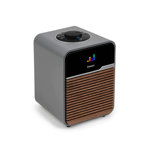 Ruark Audio R1S Smart Radio in Mid Grey, angled