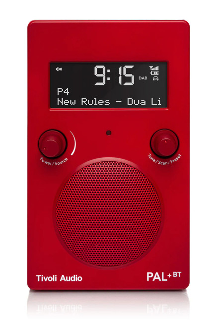   Tivoli Audio PAL+ BT in red, front