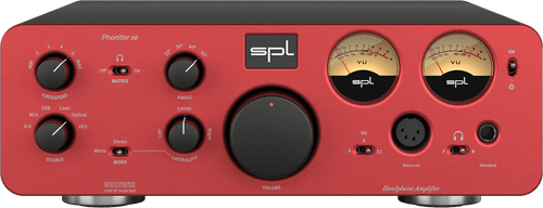 SPL Audio Phonitor xe Headphone Amplifier With DAC 786, front in Red
