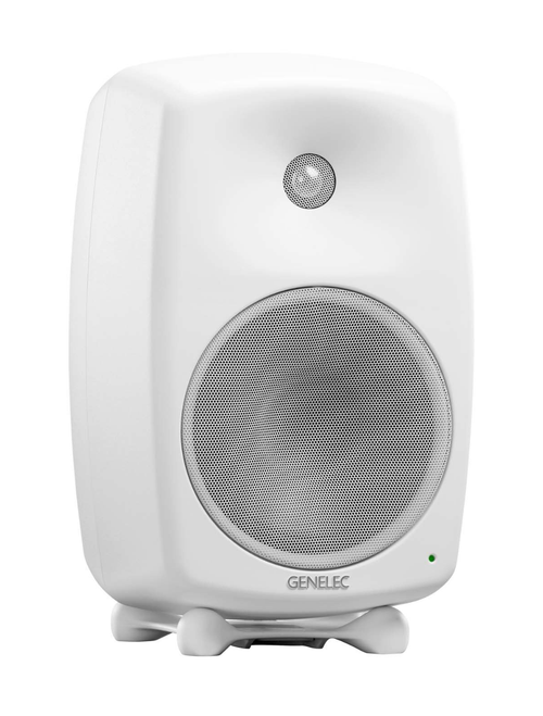 Genelec 8350A SAM™ Active Studio Monitors in White, angled