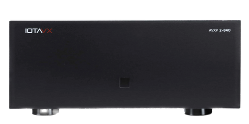 IOTA VX AVXP 2-840 Stereo Power Amplifier, front of unit