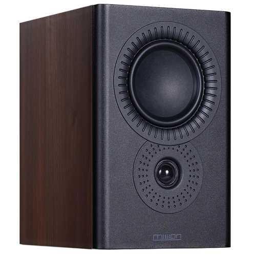 Mission LX-3 MK II Bookshelf Speakers in Walnut, angled image