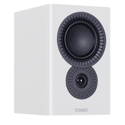  Mission LX-2 MK II Bookshelf Speakers in Lux White Matte, angled image