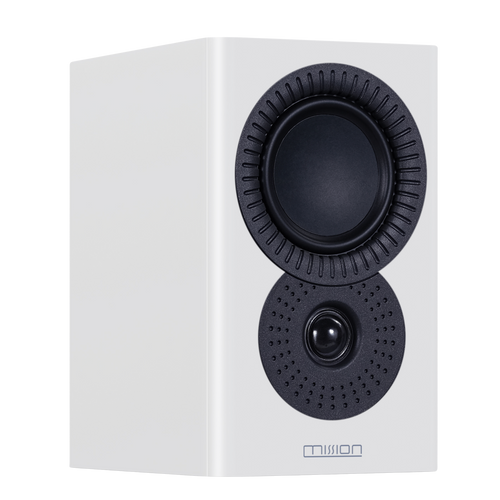 Mission LX1- MKII Speakers in Lux White Matte, angled image