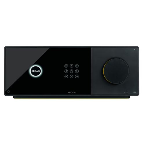Arcam AVA15 AV Amplifer, front with logo on screen