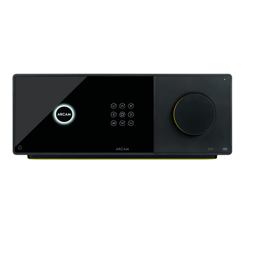 Arcam AVA35 AV Amplifer front view with logo