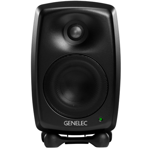 Genelec 8020D Two-Way  Active Studio Monitors.  Individual monitor shown in Special order Black, front
