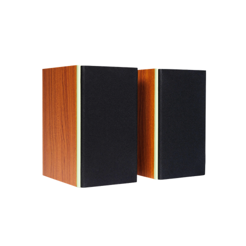 Encel Gelati Bookshelf Speakers in Walnut Pistachio with Black Grilles