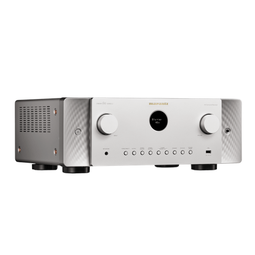  Marantz Cinema 60 Series 2 AV Receiver in Silver, angled to the right