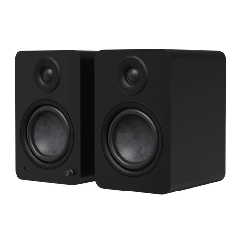 Kanto Audio YU6 2nd Generation 200W Active Speakers in Black, angled