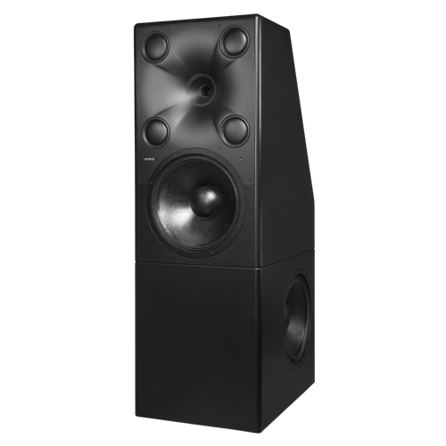 Genelec 8381A SAM™ Adaptive Source Point Monitor  in black, angled left