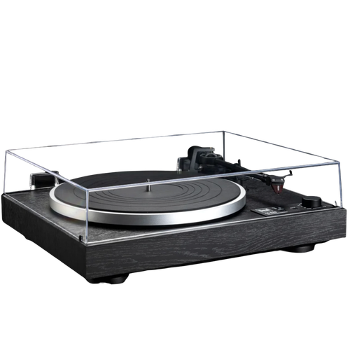 Dual CS-529 BT Automatic Turntable in Blackwood with lid on