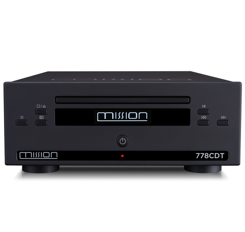 Mission 778CDT CD Transport in Black, front of unit