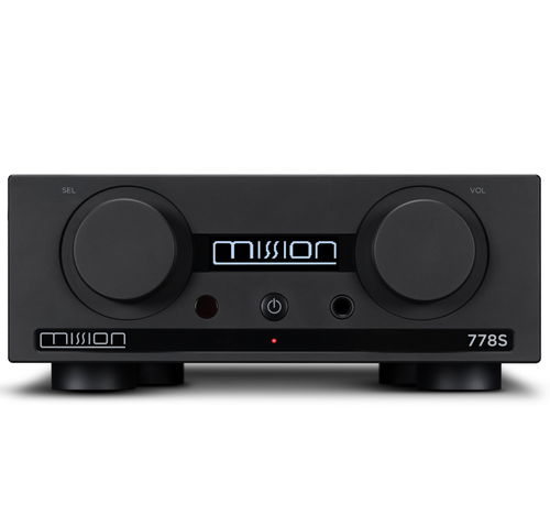 Mission 778S Wireless Music Streamer in Black, front