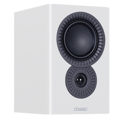  Mission LX-2 MK II Bookshelf Speakers in Lux White Matte, angled image
