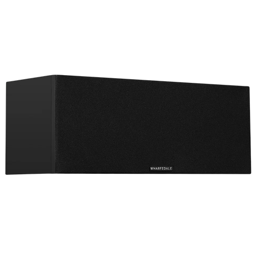 Wharfedale Diamond 12.Ci Centre Speaker in Black, angled view with grille