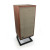 KLH Model 5 in Mahogany individual speaker on an angle with grille