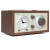 Tivoli Audio Model Three BT in Walnut & Beige, angled view