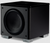 REL HT/1003 MK II Subwoofer in black, angled view without grille