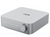 WiiM Amp Multi-room Stereo Streaming Amplifier, in silver.  Front of unit