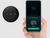 WiiM Mini Hi-Res Wireless Audio Streamer. Image with mobile phone and app