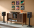 KEF Q3 Meta 2-Way Bookshelf Speakers, pair in Satin Black, in room placement