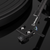 Audio-Technica Turntables Audio Technica AT-LPW50PB Turntable in Piano Black, headshell closeup