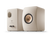 KEF LS50 Meta Passive Speaker pair in Sand Shell, front and back
