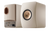 KEF LS50 Wireless II Speakers in Sand Shell pair, back and front