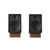 Onkyo GX-10DB Powered Speakers in Black pair.  Front view without grille
